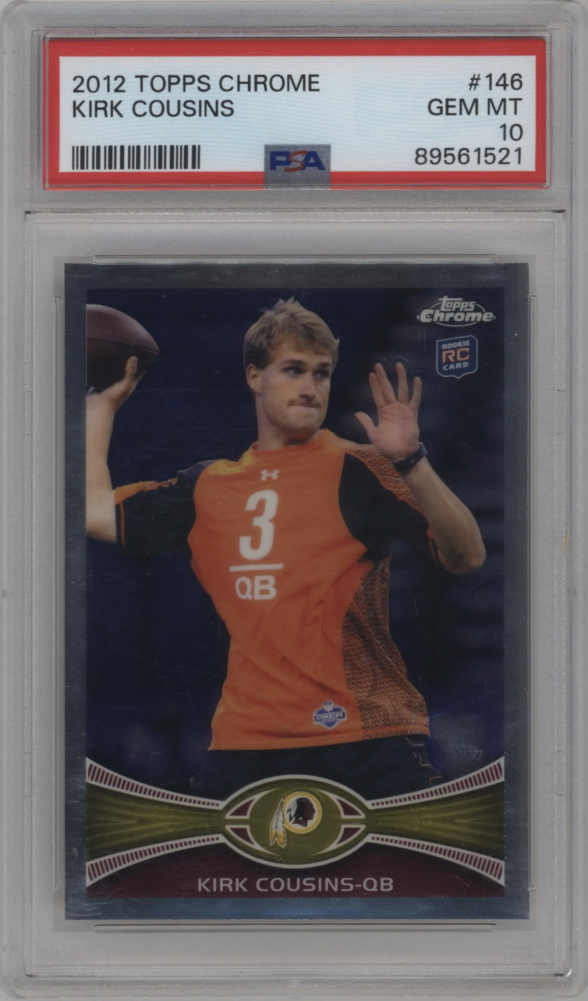 2012 Topps Chrome Kirk Cousins #146 PSA 10