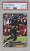 Jayden Daniels from the 2024 Topps Now set graded by PSA and given an overall grade of 10.