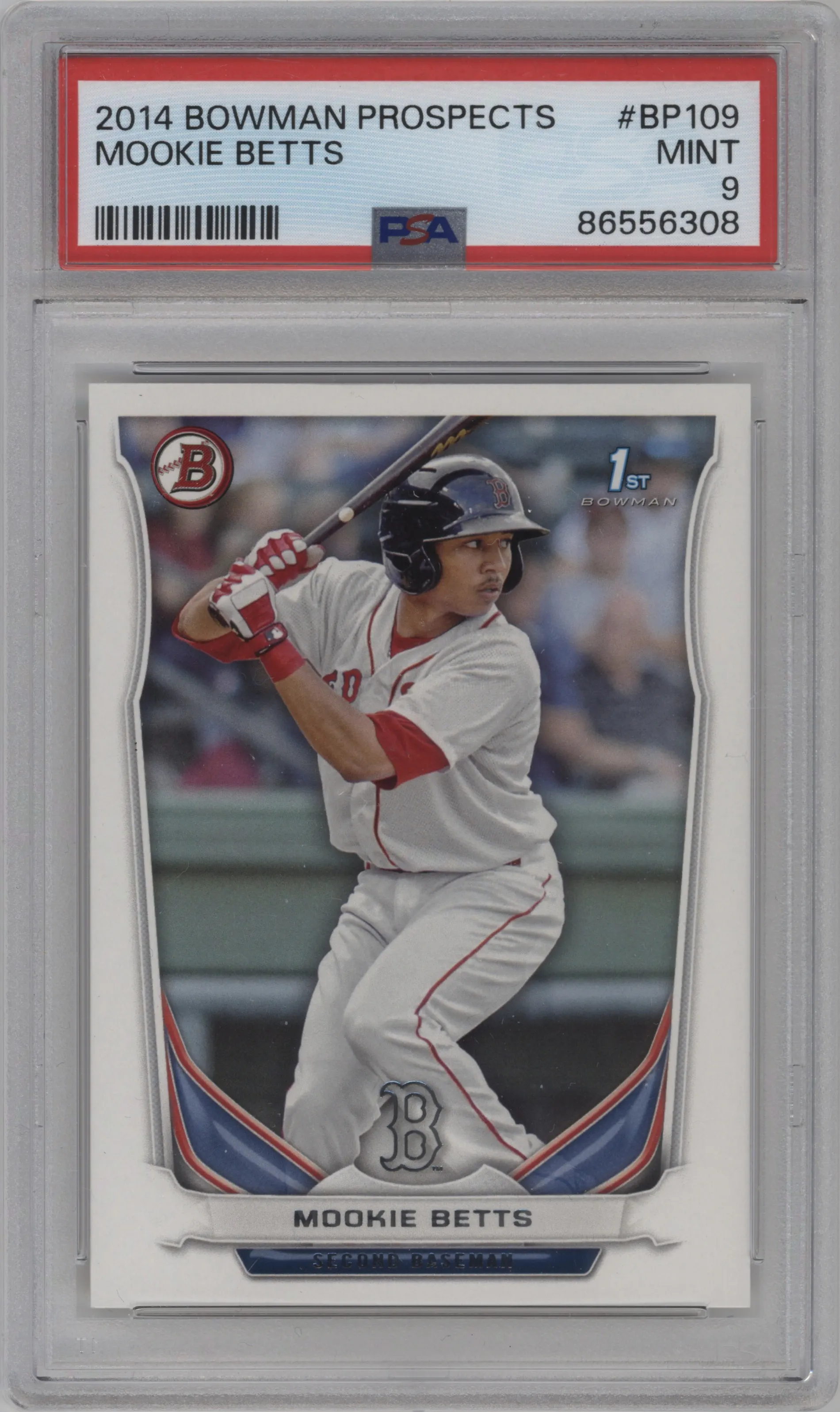 2014 Bowman Prospect Mookie Betts PSA 9