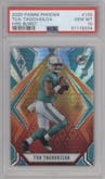 Tua Tagovailoa from the 2020 Panini Phoenix set featuring a Fire Burst parallel graded by PSA and given an overall grade of 10.