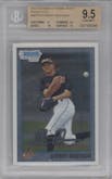 Manny Machado from the 2010 Bowman Draft Picks & Prospects set graded by Beckett and given an overall grade of 9.5.
