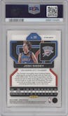 Josh Giddey from the 2021-22 Panini Prizm  set featuring a Blue NBA 75th Prizm parallel graded by PSA and given an overall grade of 10.
