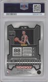Victor Wembanyama from the 2023-24 Panini Prizm Monopoly set graded by PSA and given an overall grade of 10.