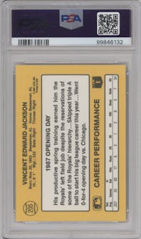 Bo Jackson from the 1987 Donruss Opening Day set graded by PSA and given an overall grade of 9.