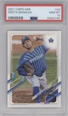 Shota Imanaga from the 2021 Topps NPB Nippon set graded by PSA and given an overall grade of 10.
