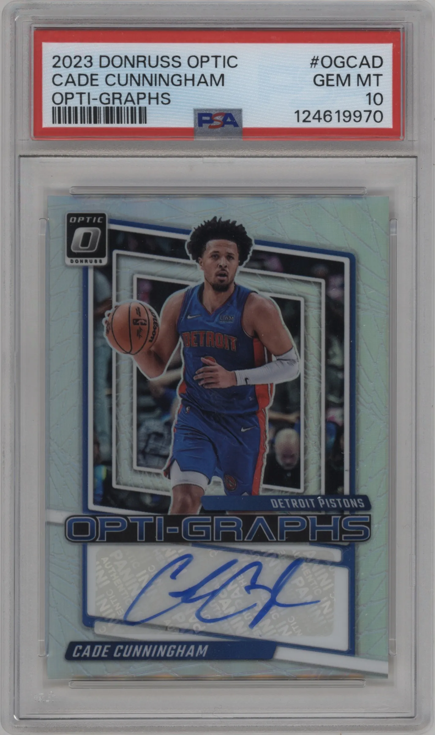 2023 Donruss Optic Opti-Graphs Cade Cunningham #OG-CAD PSA 10