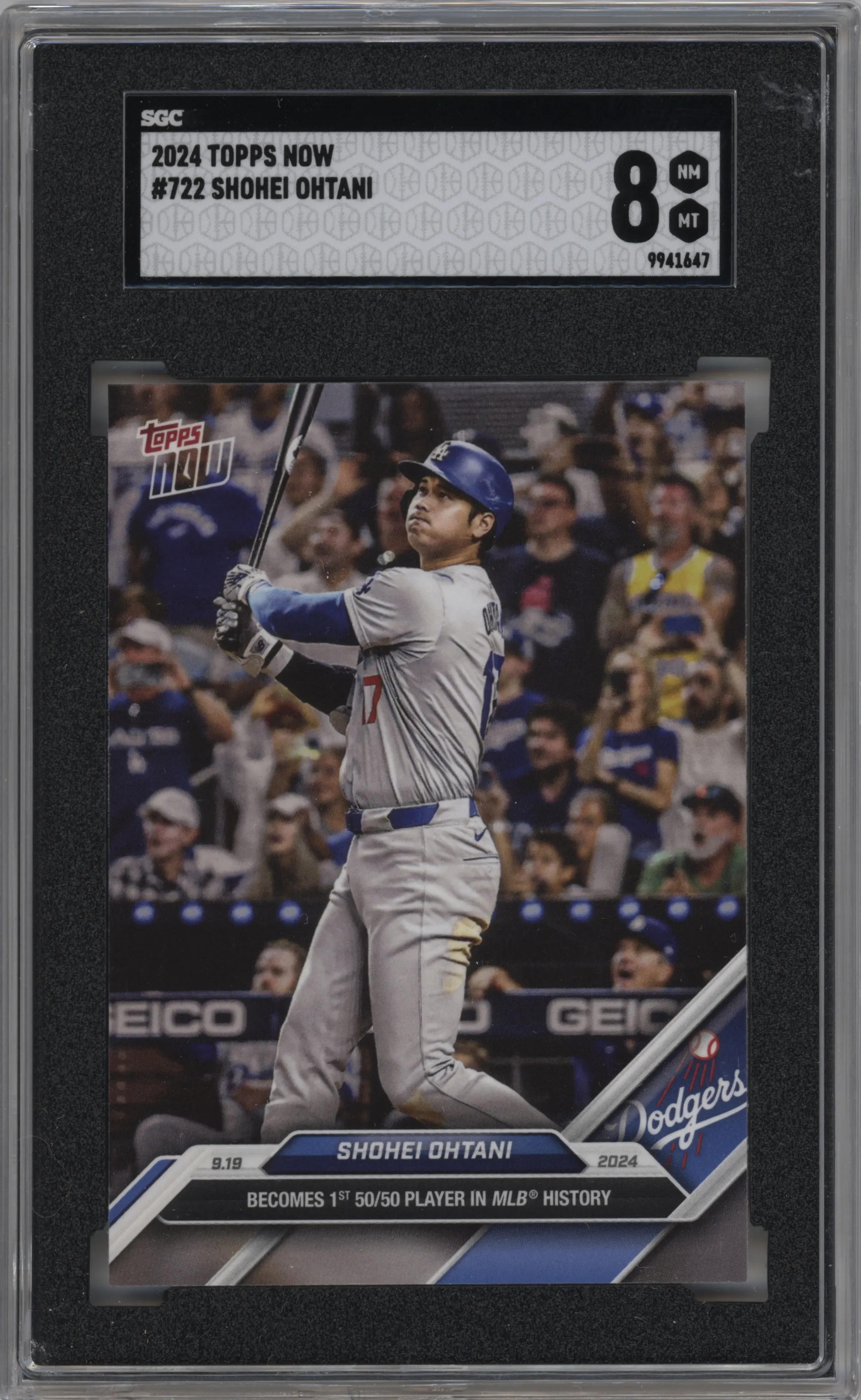 2024 Topps Now Shohei Ohtani #722 SGC 8
