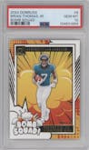 Brian Thomas Jr. from the 2024 Donruss set graded by PSA and given an overall grade of 10.