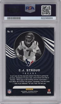 C.J. Stroud from the 2023 Panini Illusions set featuring a Retail parallel graded by PSA and given an overall grade of 9.