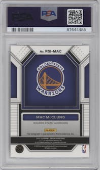 Mac McClung from the 2022-23 Panini Prizm  set graded by PSA and given an overall grade of 10.