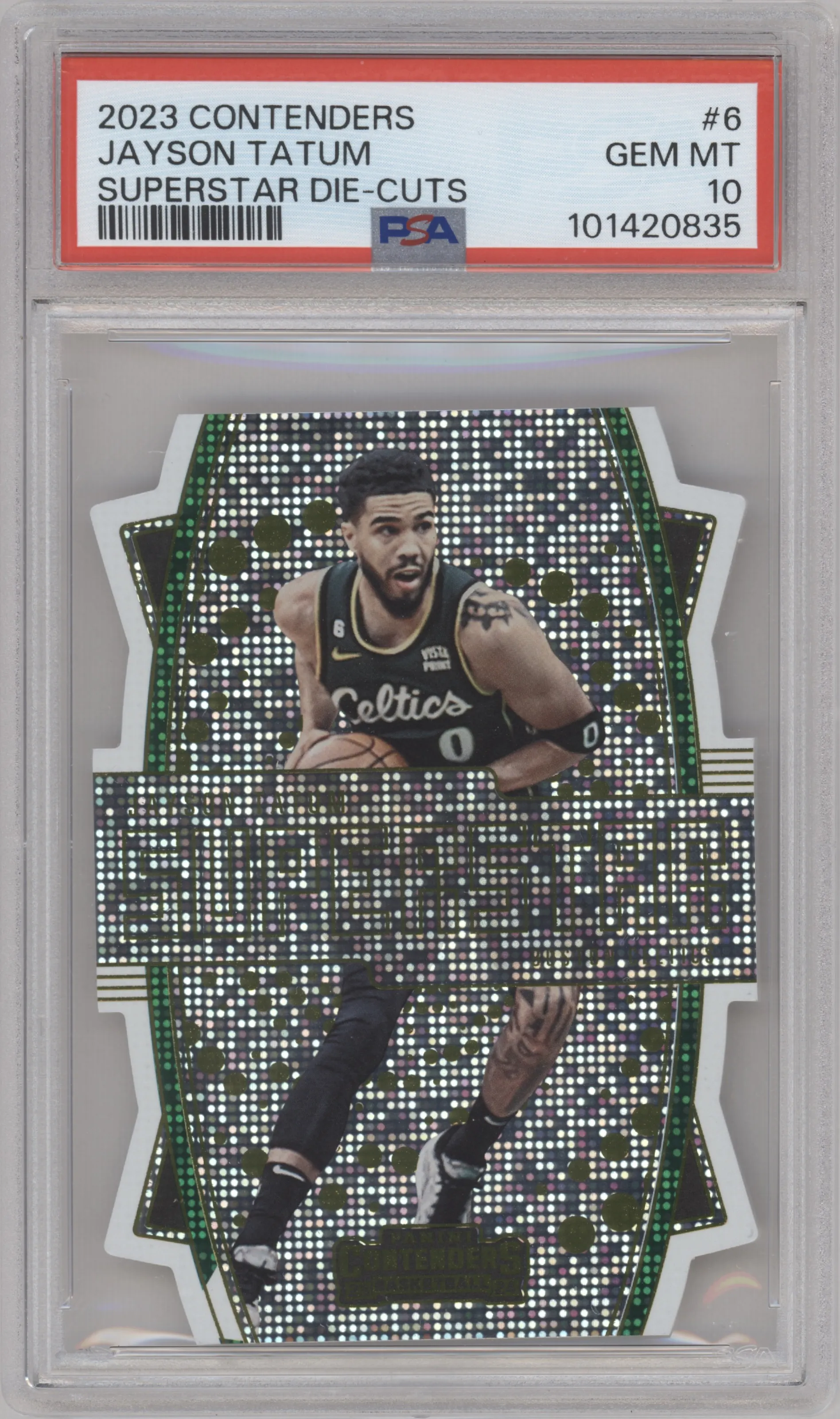 2023 Panini Contenders Superstar Jayson Tatum PSA 10