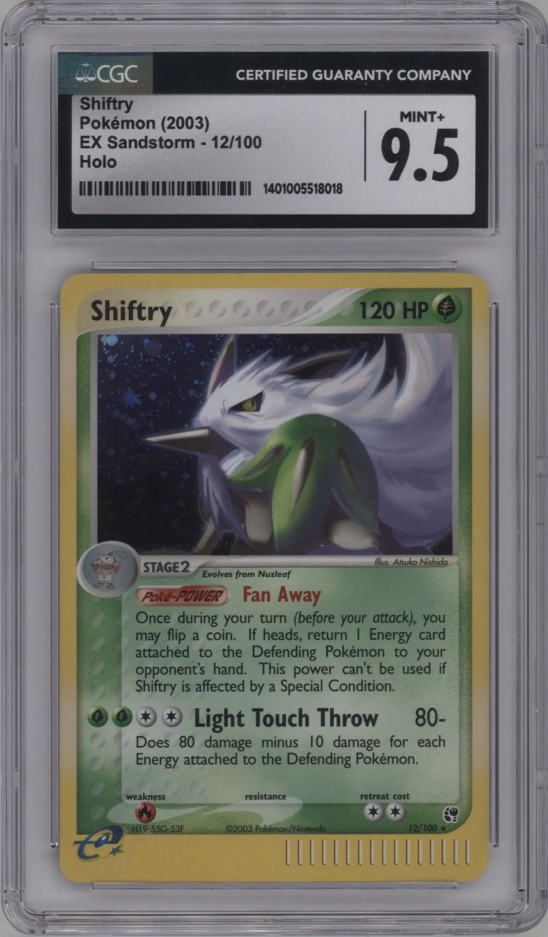 2003 Pokemon EX Sandstorm Shiftry #12 CGC 9.5