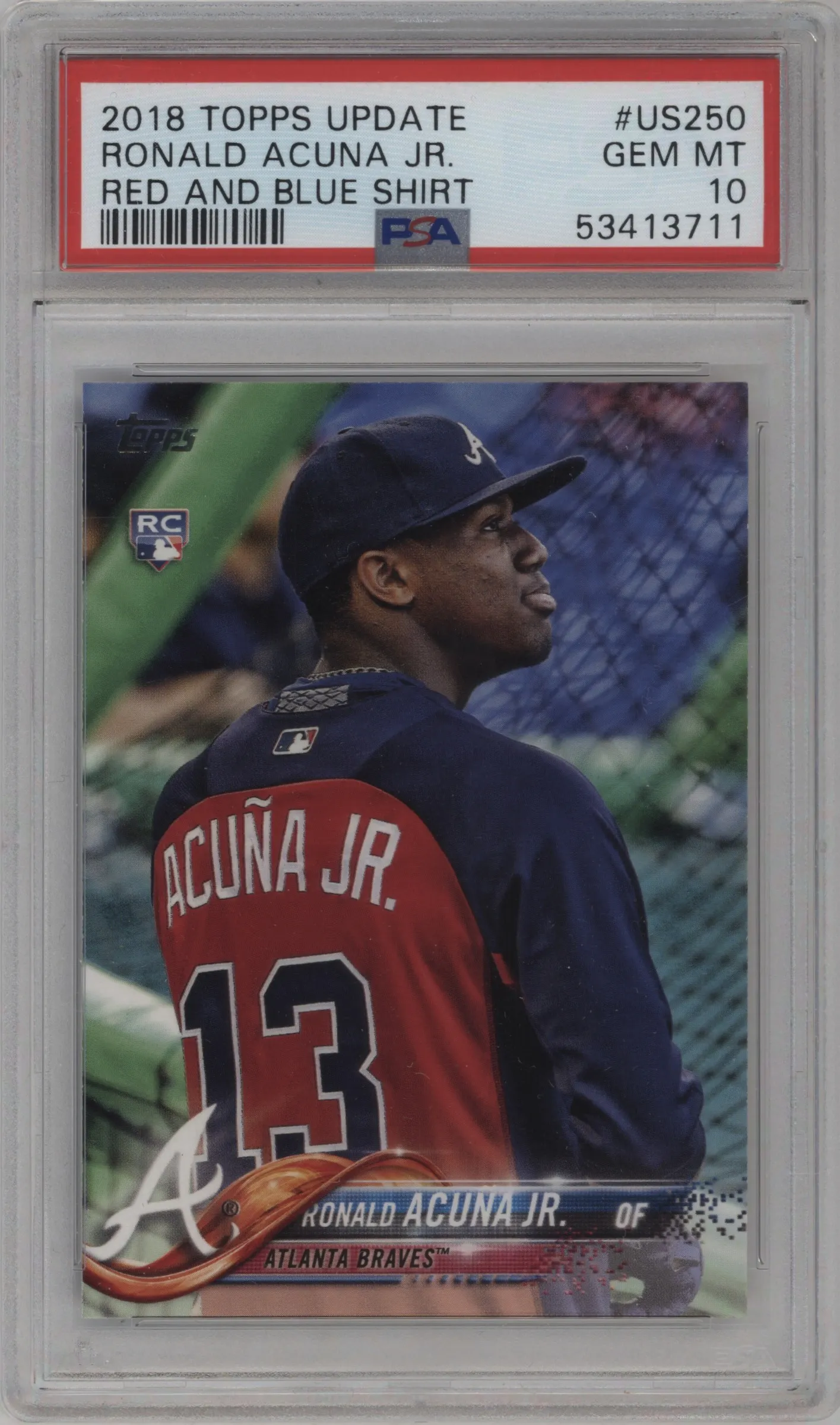 2018 Topps Update Variations Ronald Acuna Jr. #US250 PSA 10