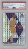 Anthony Davis from the 2019-20 Panini Mosaic  set featuring a Mosaic parallel graded by PSA and given an overall grade of 10.