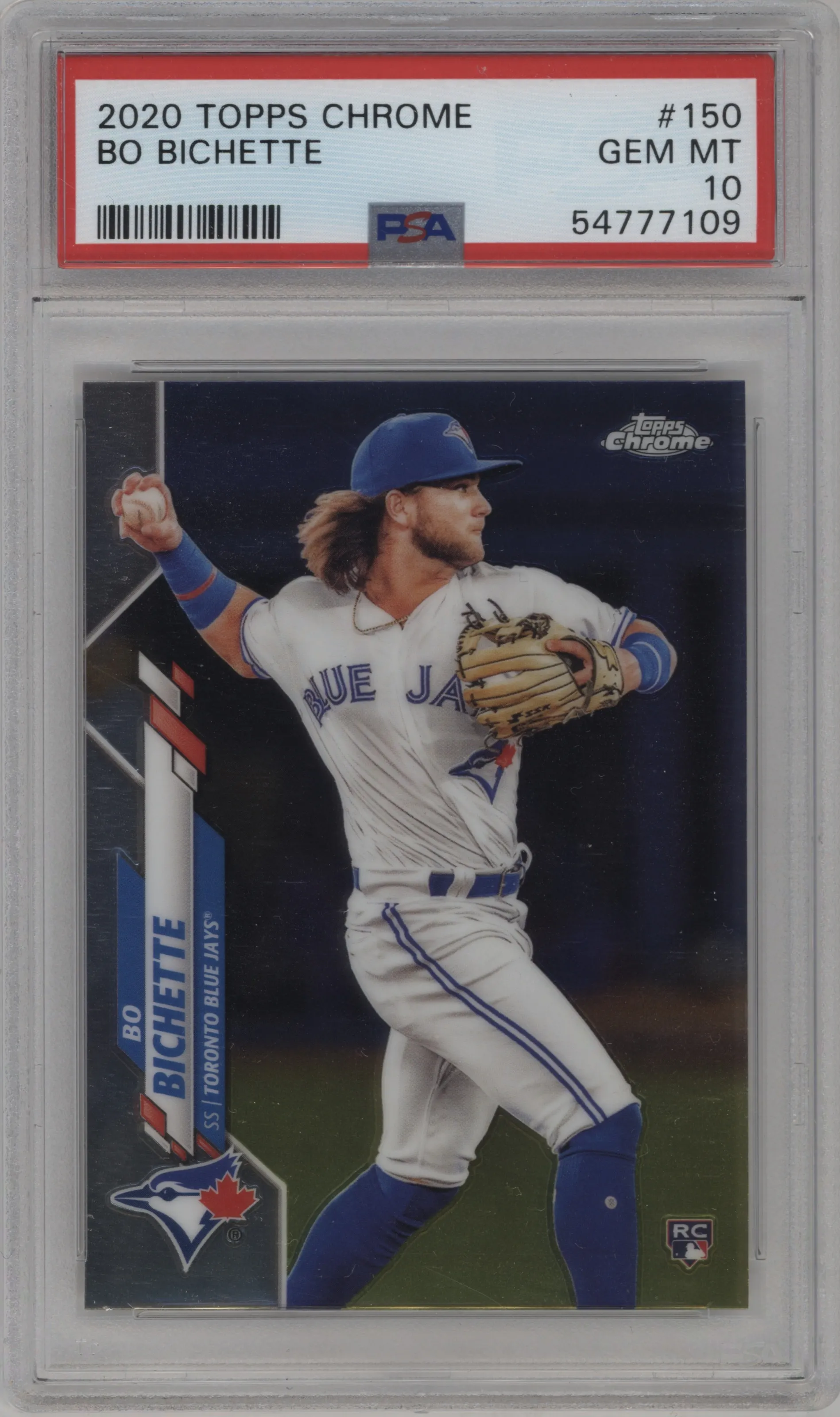 2020 Topps Chrome Bo Bichette PSA 10