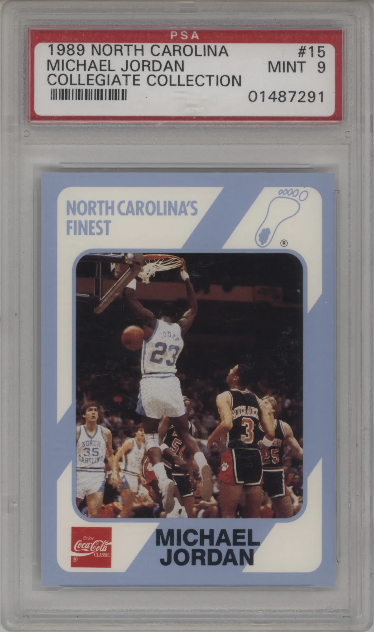 1989 Collegiate Collection North Carolina's Finest Michael Jordan #15 PSA 9