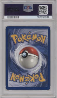 Gengar from the 1999 Pokemon set graded by PSA and given an overall grade of 9.