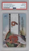 Jackson Holliday from the 2023 Bowman  set graded by PSA and given an overall grade of 10.