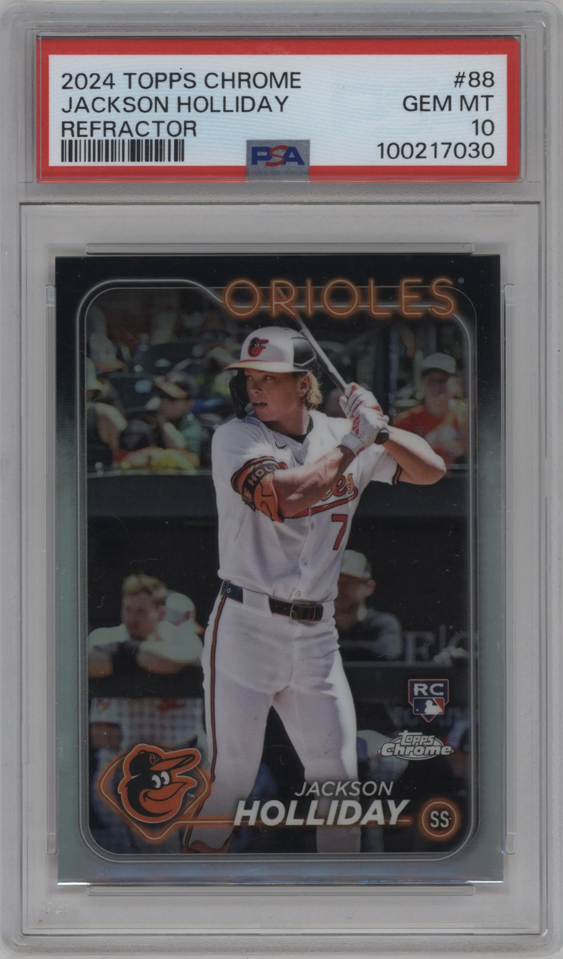 2024 Topps Chrome Jackson Holliday Refractor PSA 10
