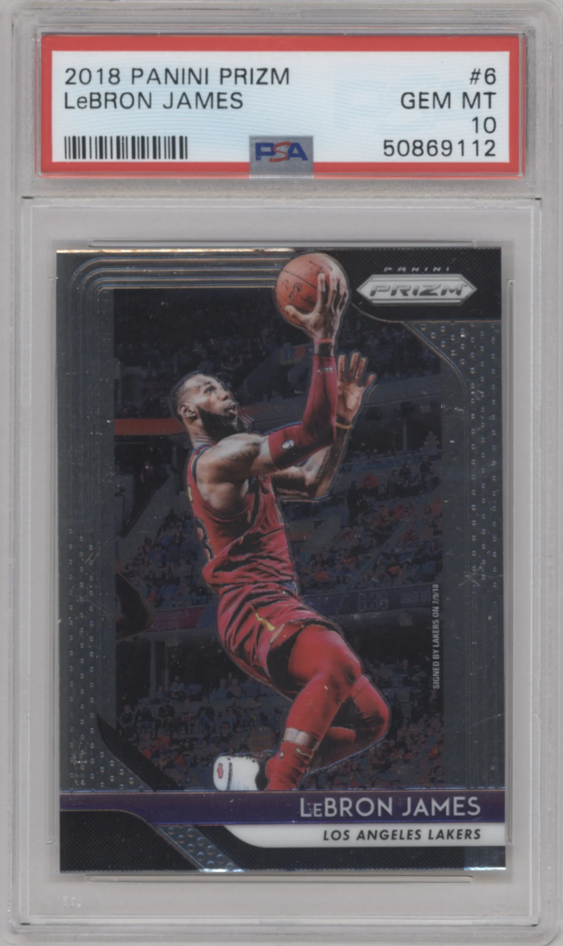2018 Panini Prizm LeBron James #6 PSA 10