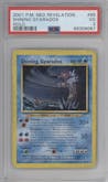 Shining Gyarados from the 2001 Pokemon Neo Genesis set graded by PSA and given an overall grade of 3.