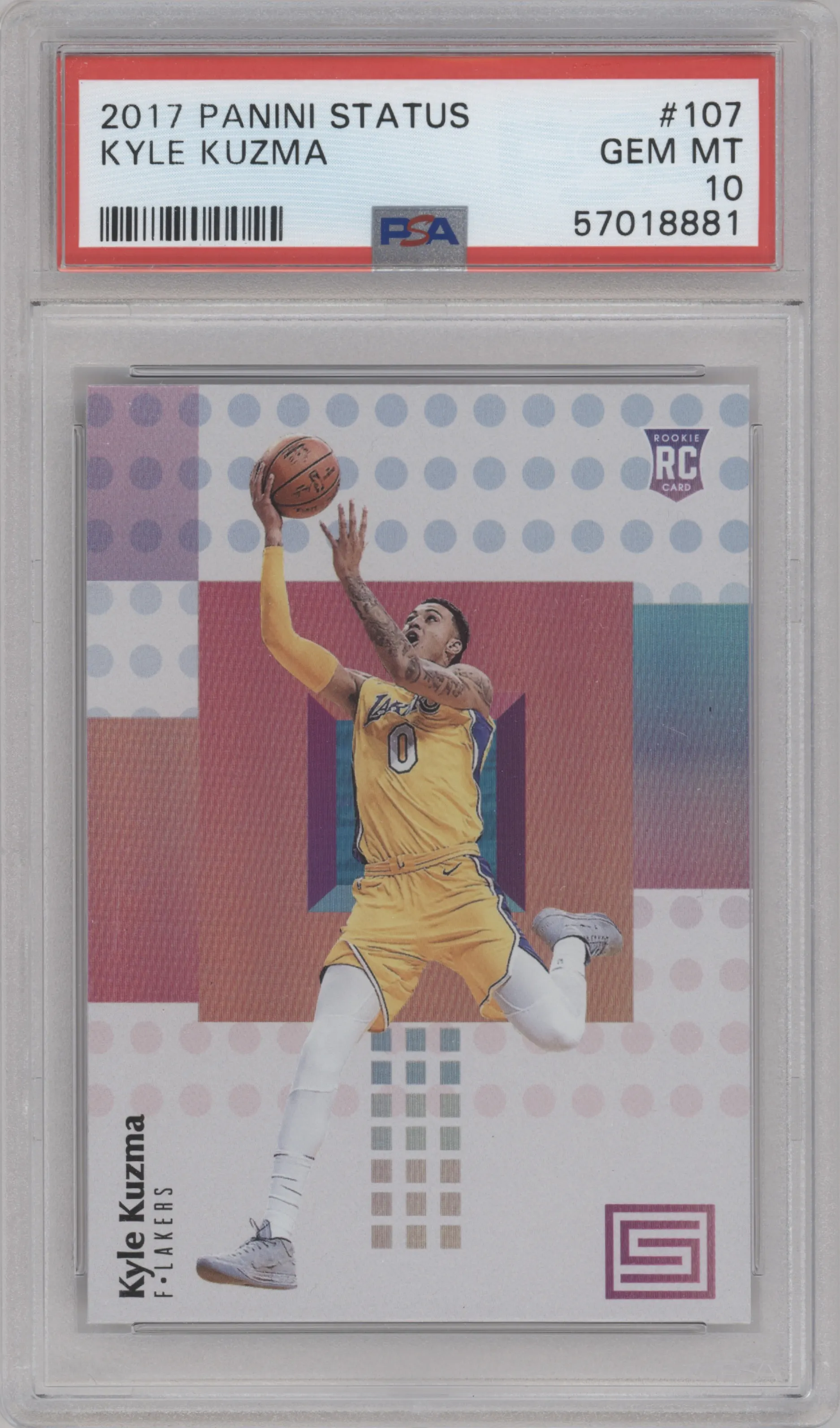 2017 Panini Status Kyle Kuzma PSA 10