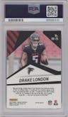 Drake London from the 2022 Panini Mosaic set graded by PSA and given an overall grade of 10.