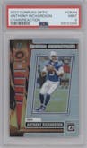 Anthony Richardson from the 2023 Donruss Optic set graded by PSA and given an overall grade of 9.