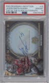 Jaxon Smith-Njigba from the 2022-23 Bowman University Inception set graded by PSA and given an overall grade of 10.