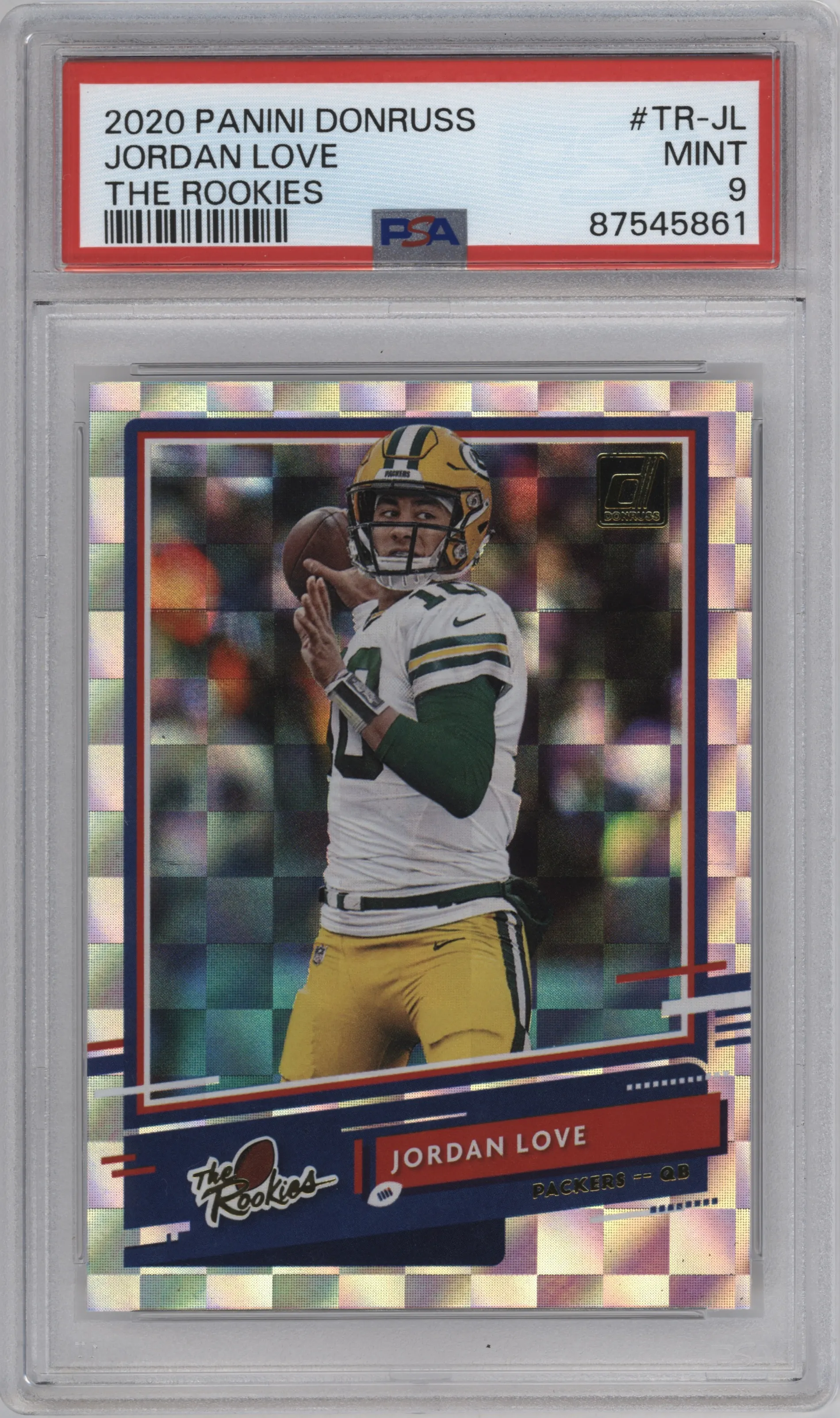 2020 Panini Donruss The Rookies Jordan Love PSA 9
