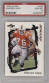 Warren Sapp from the 1995 Score set graded by PSA and given an overall grade of 10.