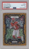 Rashee Rice from the 2023 Panini Prizm set featuring a Disco parallel graded by PSA and given an overall grade of 10.