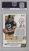 Terry Bradshaw from the 2014 Panini Prizm set featuring a Orange Prizm parallel graded by PSA and given an overall grade of 10.