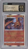 Charizard from the 2021 Pokemon SWSH JPN set graded by CSG and given an overall grade of 10.