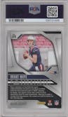 Drake Maye from the 2024 Panini Prizm set graded by PSA and given an overall grade of 10.