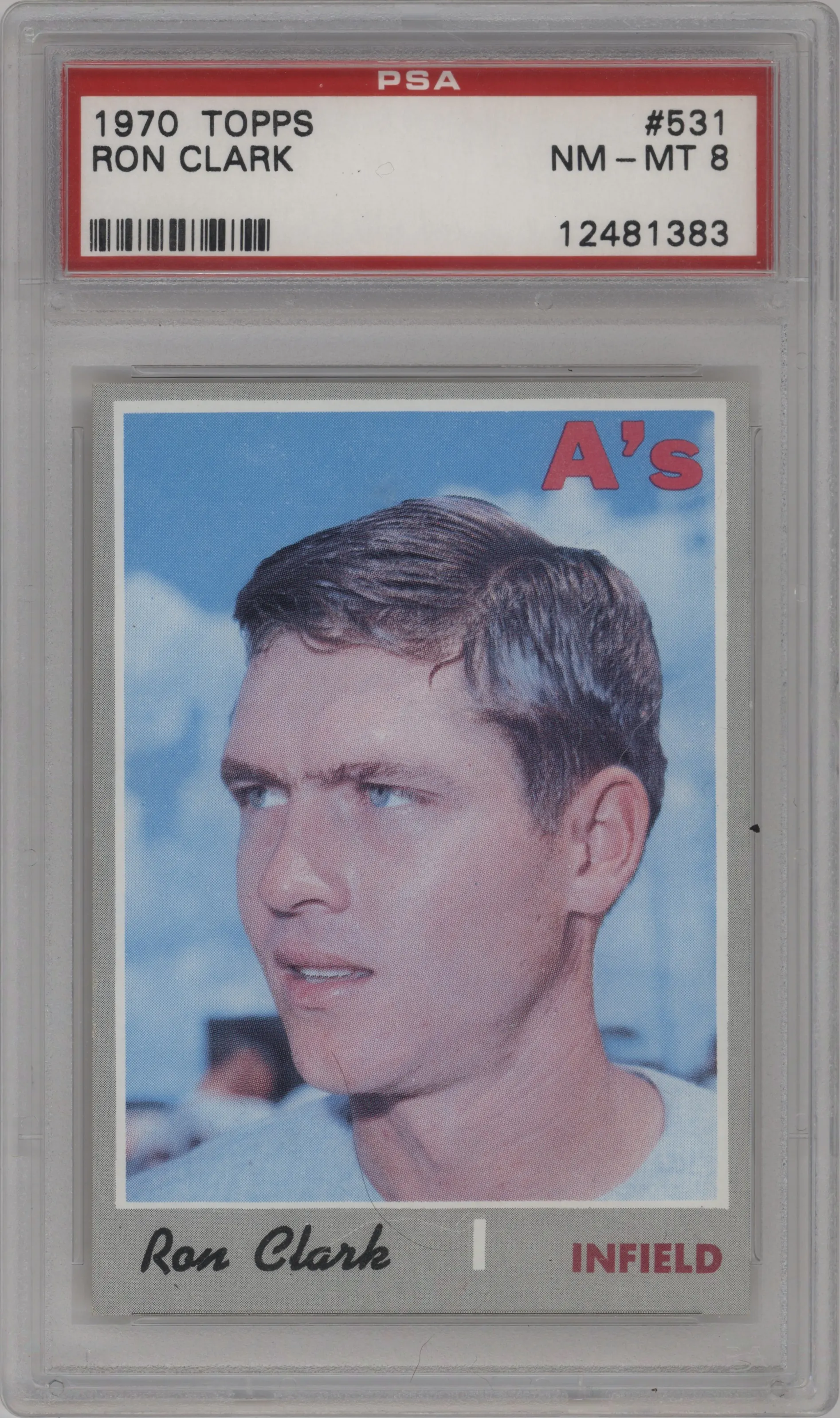 1970 Topps Ron Clark PSA 8