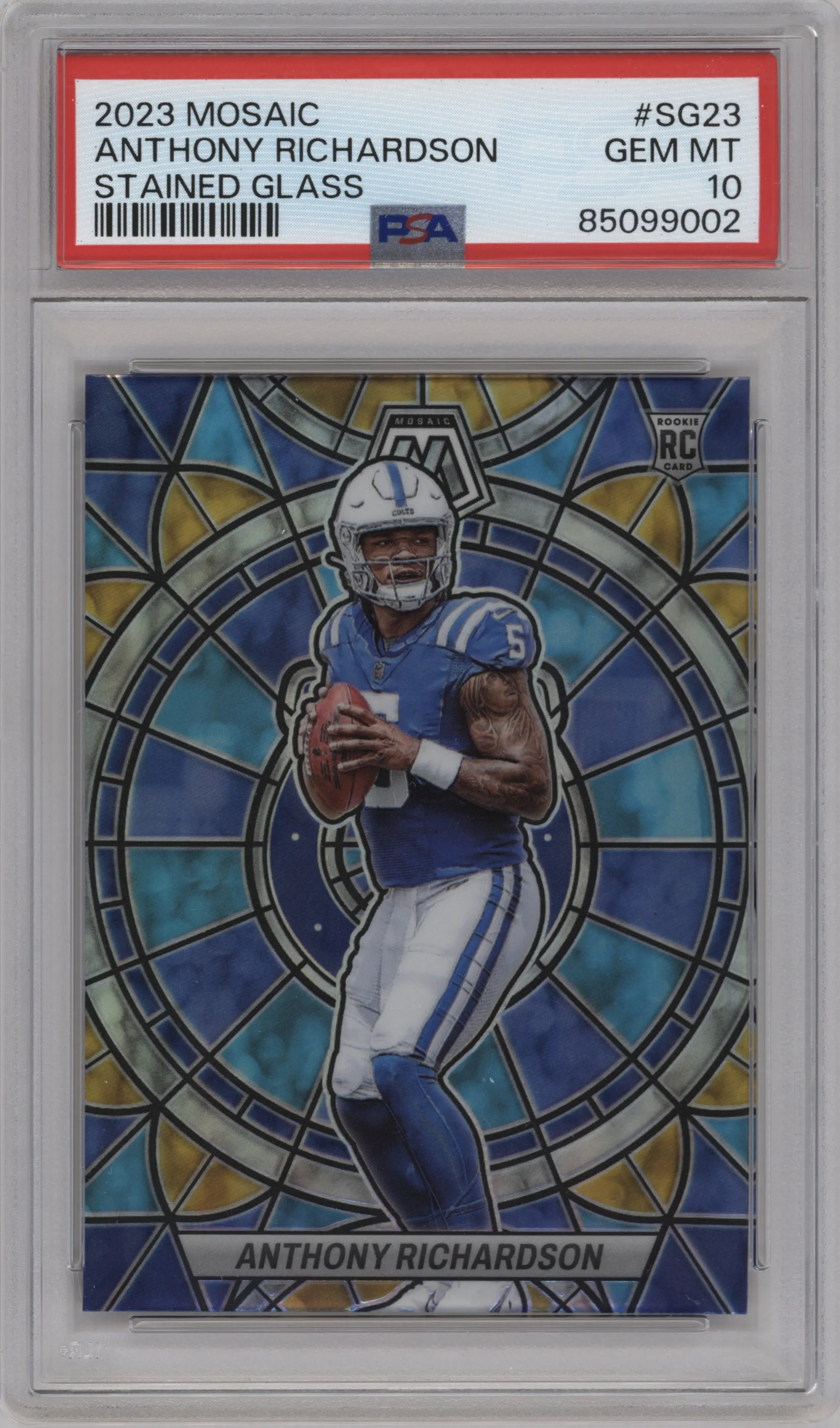 2023 Panini Mosaic Stained Glass Anthony Richardson PSA 10