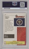 Nikola Jokic from the 2019-20 Panini Donruss set featuring a Press Proof parallel graded by PSA and given an overall grade of 9.