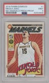 Nikola Jokic from the 2019-20 Panini Donruss set featuring a Press Proof parallel graded by PSA and given an overall grade of 9.