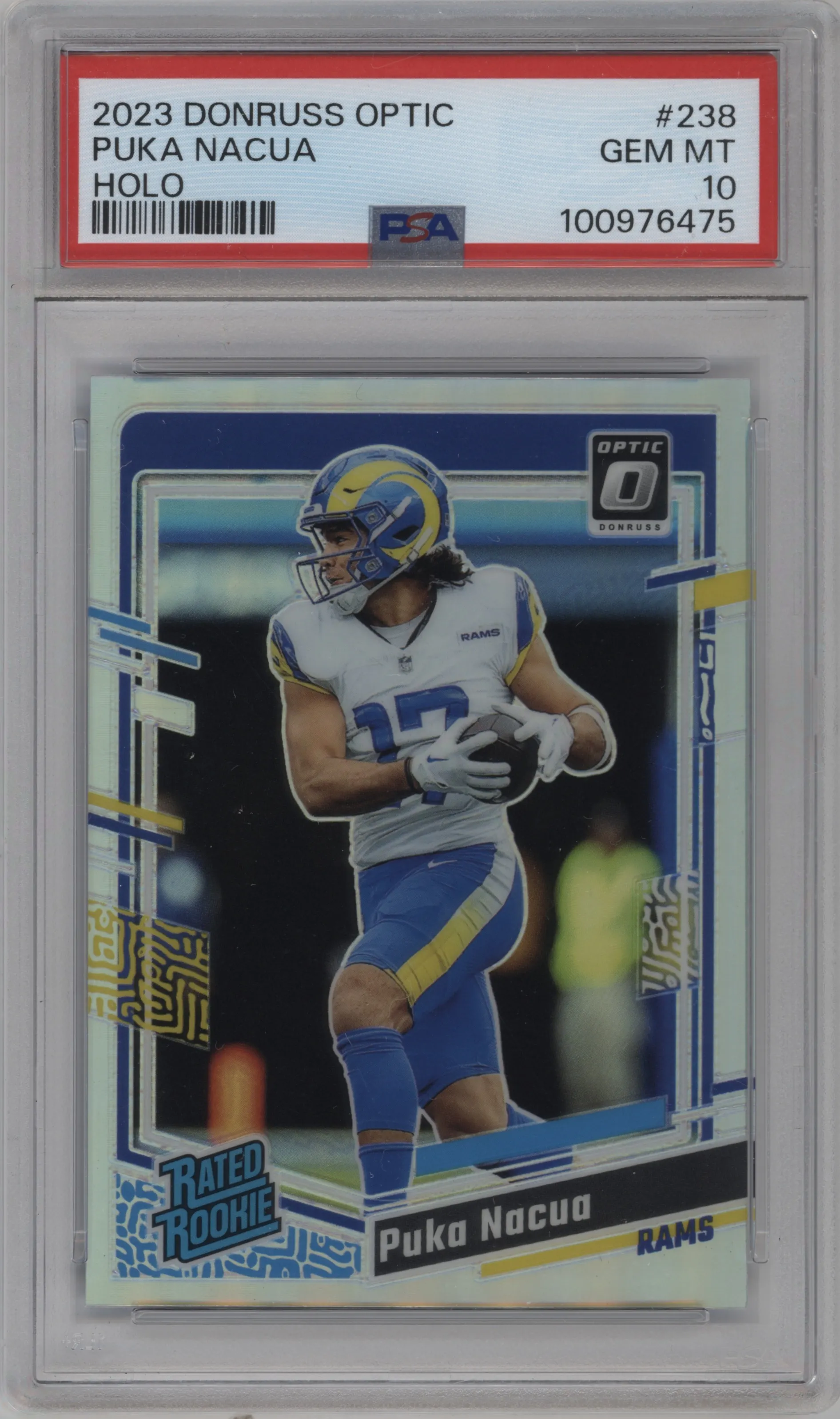 2023 Donruss Optic Rated Rookie Puka Nacua Holo #238 PSA 10