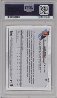 Tarik Skubal from the 2021 Topps Series 1 set graded by PSA and given an overall grade of 10.
