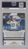 Justin Herbert from the 2020 Panini Prizm set graded by PSA and given an overall grade of 10.