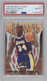 Shaquille O'Neal from the 1996-97 Skybox E-X2000 set graded by PSA and given an overall grade of 8.