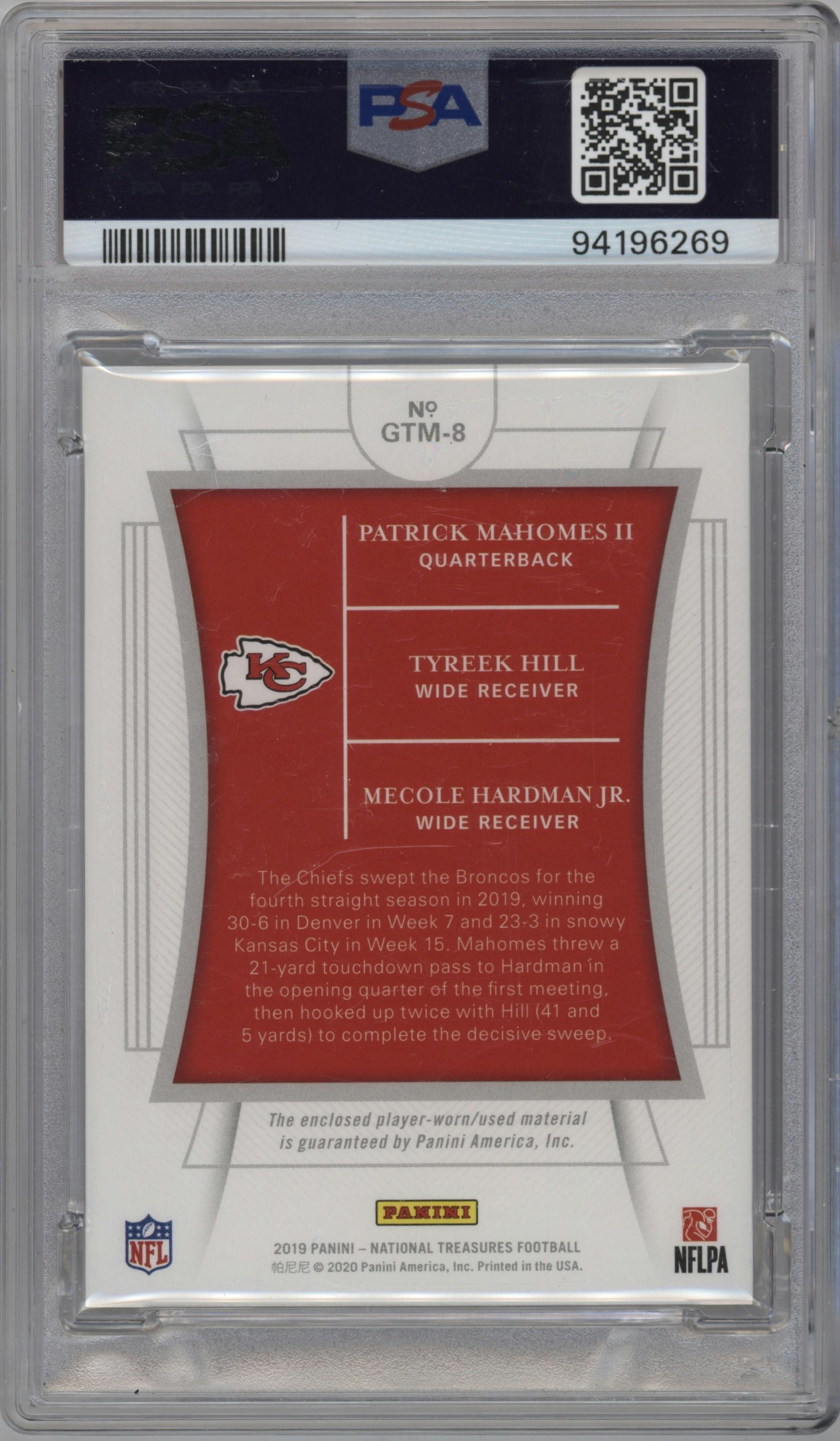 Patrick Mahomes II/Tyreek Hill/Mecole Hardman Jr.