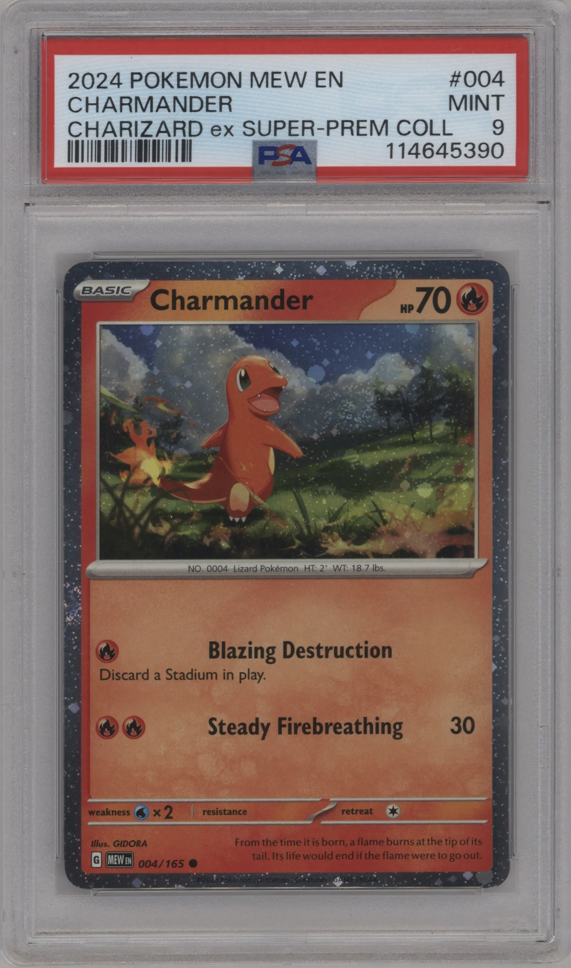 2024 Pokemon SV SV 151 Charmander Charizard ex Super Premium Collection #004 PSA 9