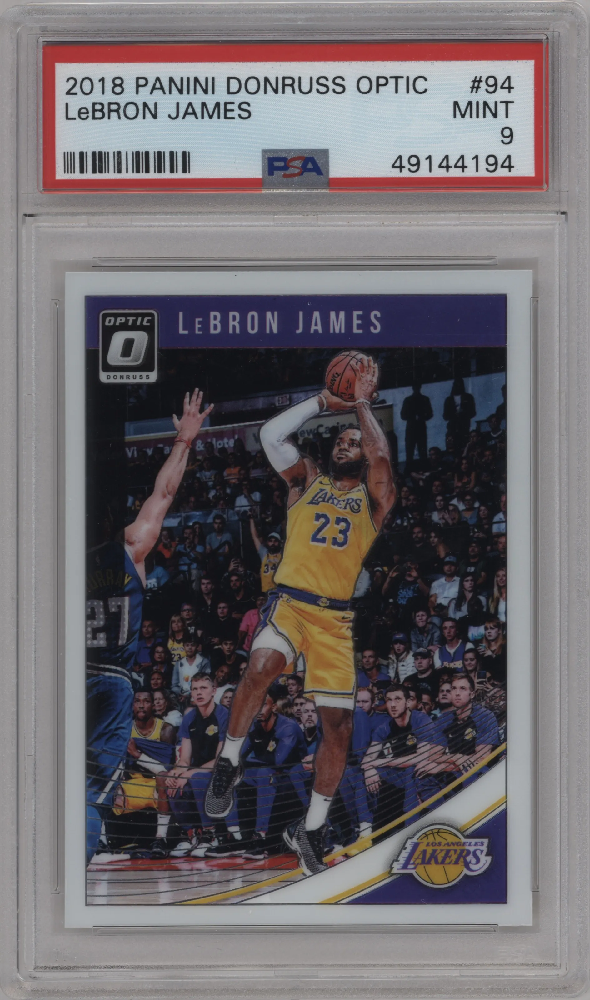 2018 Panini Donruss Optic LeBron James PSA 9