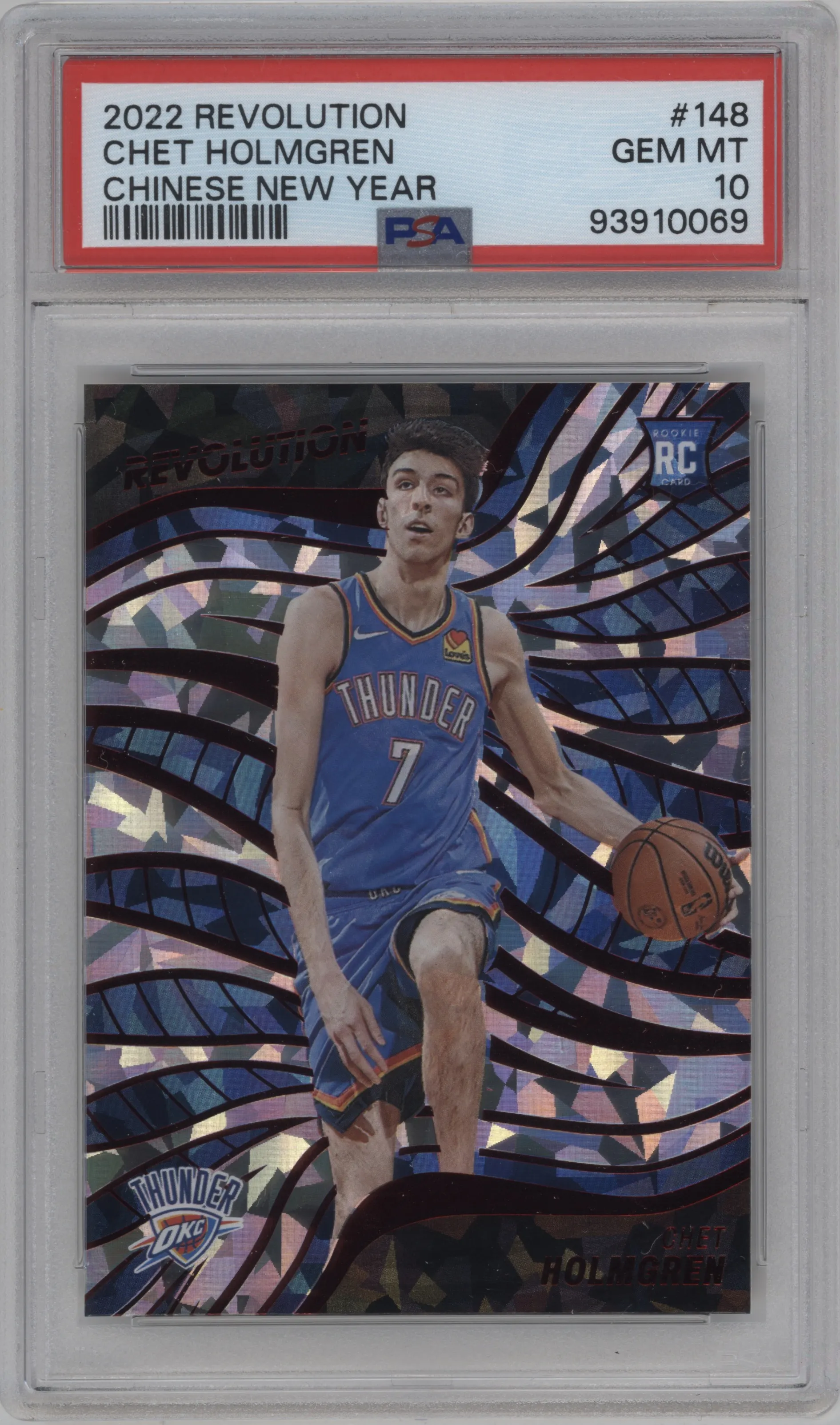 2022 Panini Revolution Chet Holmgren Chinese New Year #148 PSA 10