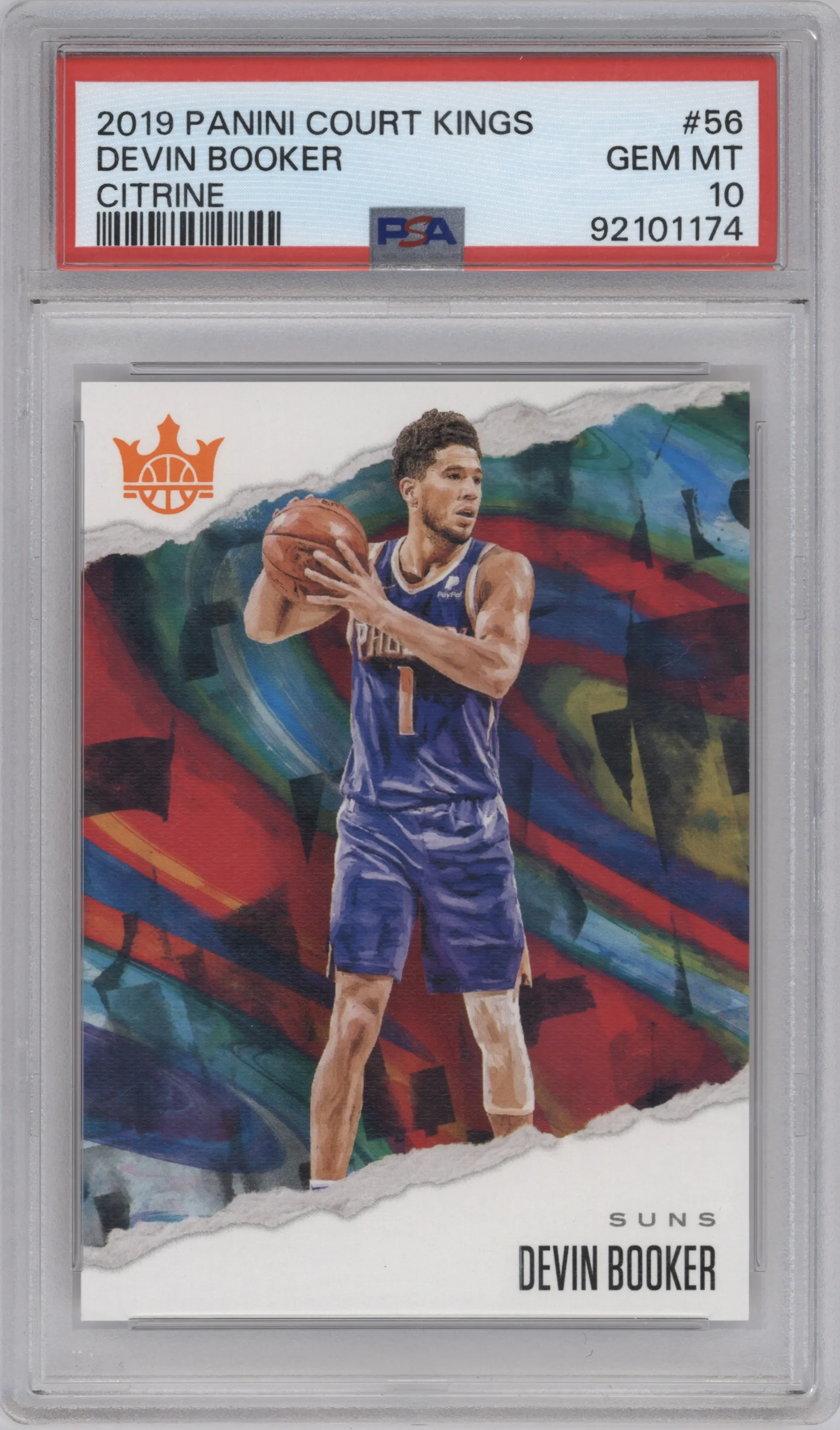 2019 Panini Court Kings Devin Booker Citrine PSA 10