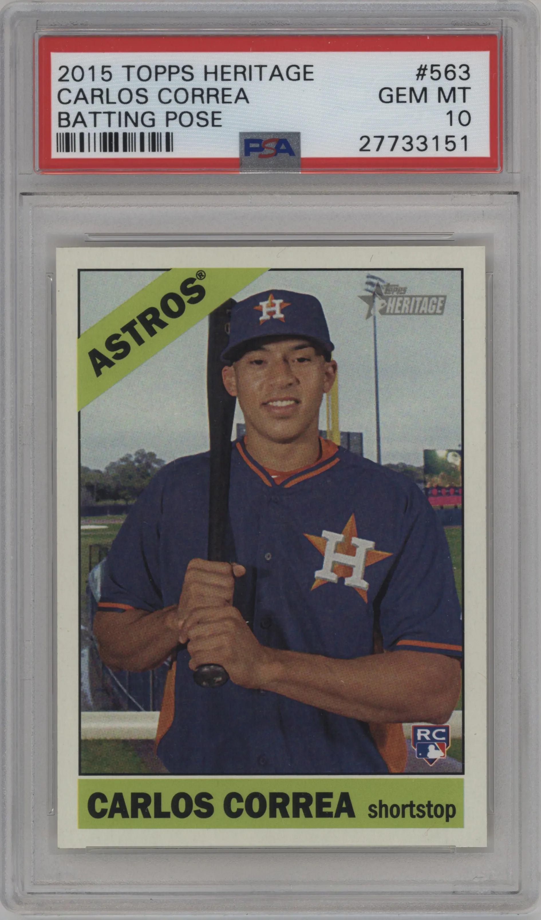 2015 Topps Heritage High Number Carlos Correa PSA 10