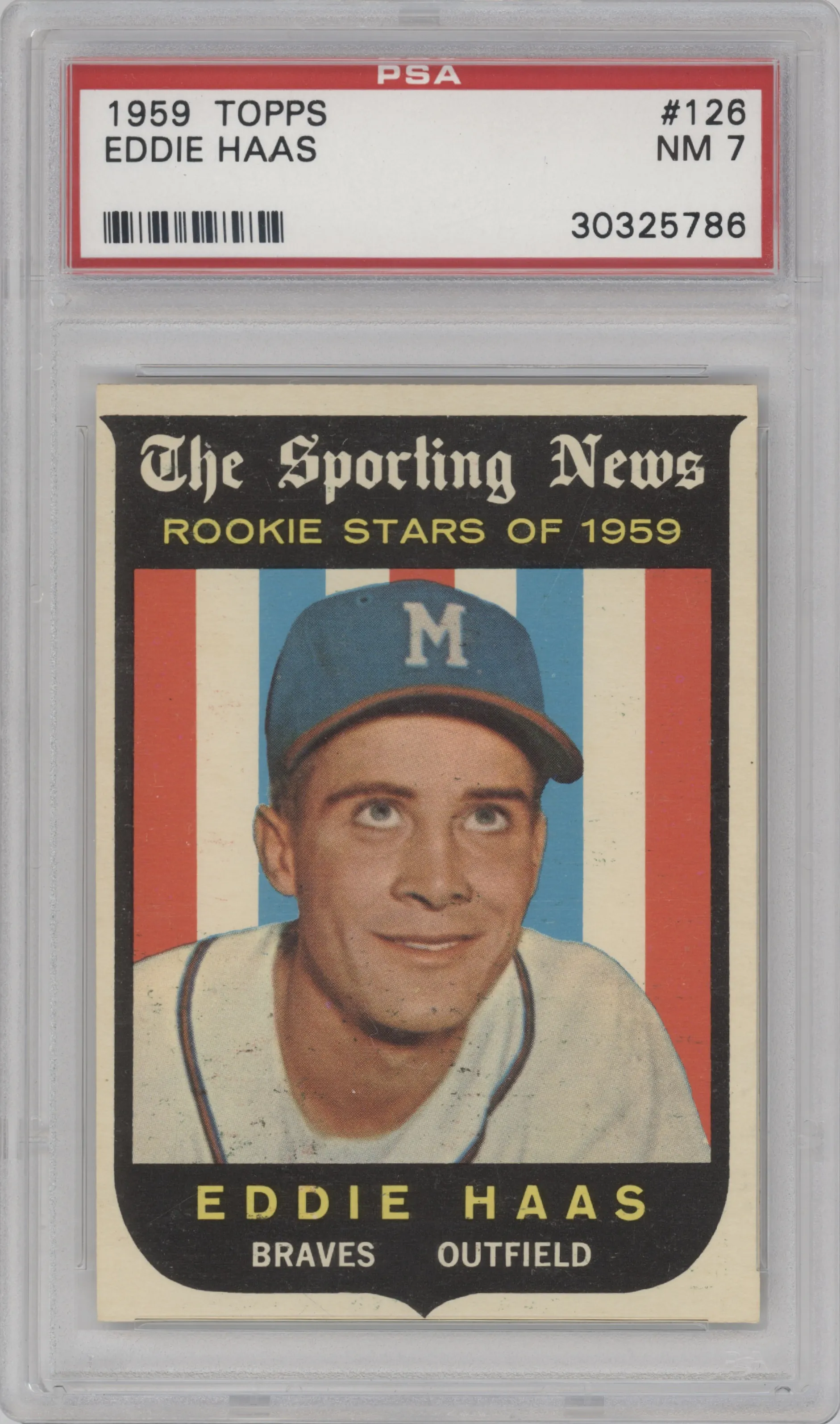 1959 Topps Eddie Haas #126 PSA 7